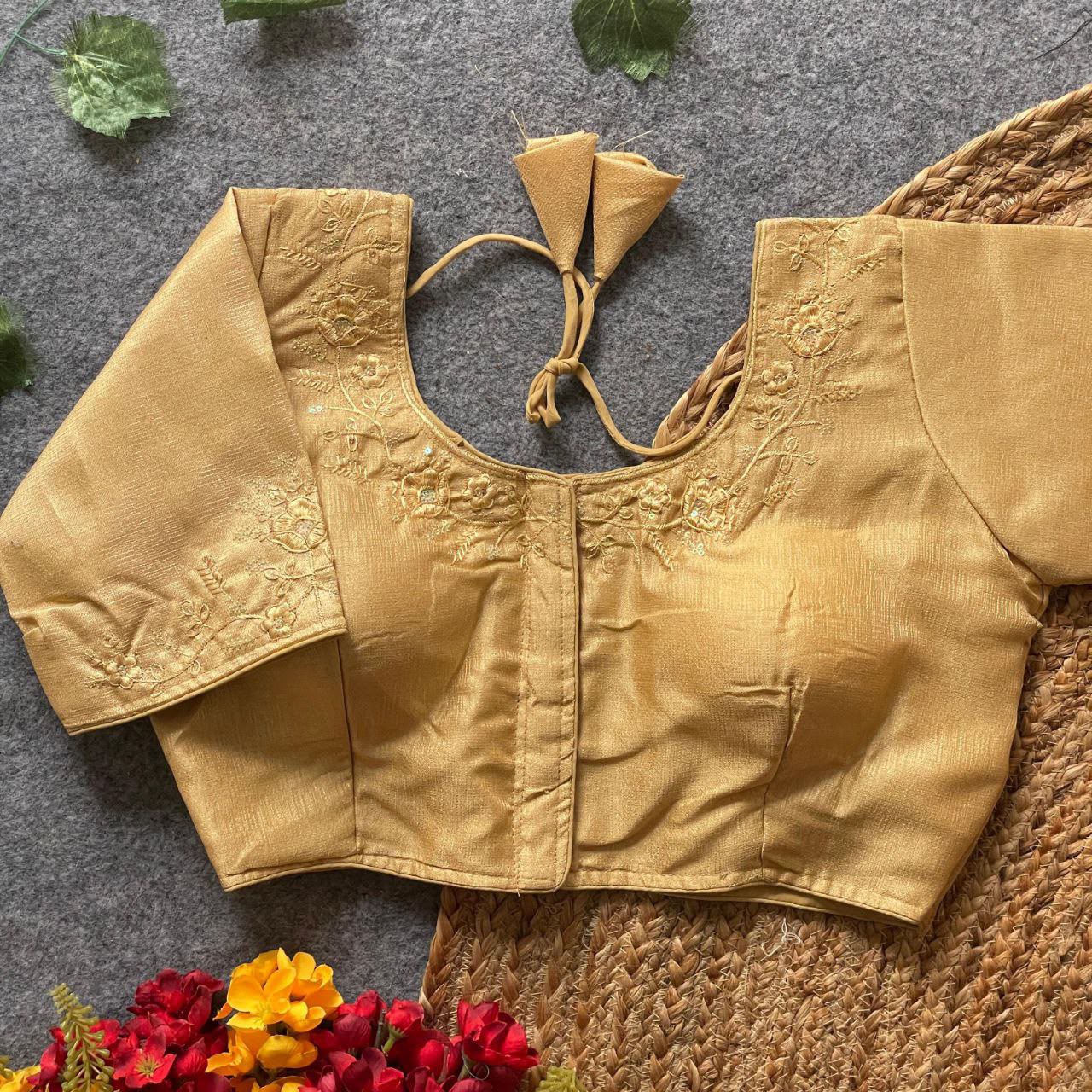Sequins Work Phontam Silk Blouse